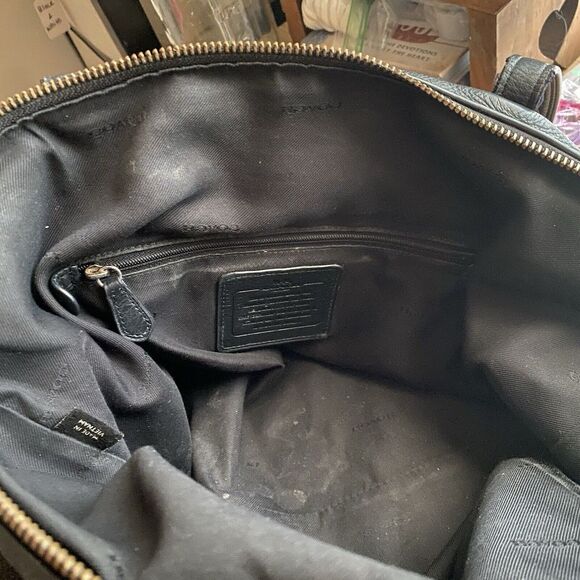 Coach Pebbled Leather Taylor Large Tote Black Shoulder Handbag No F1781-38312 01 - Picture 9 of 16